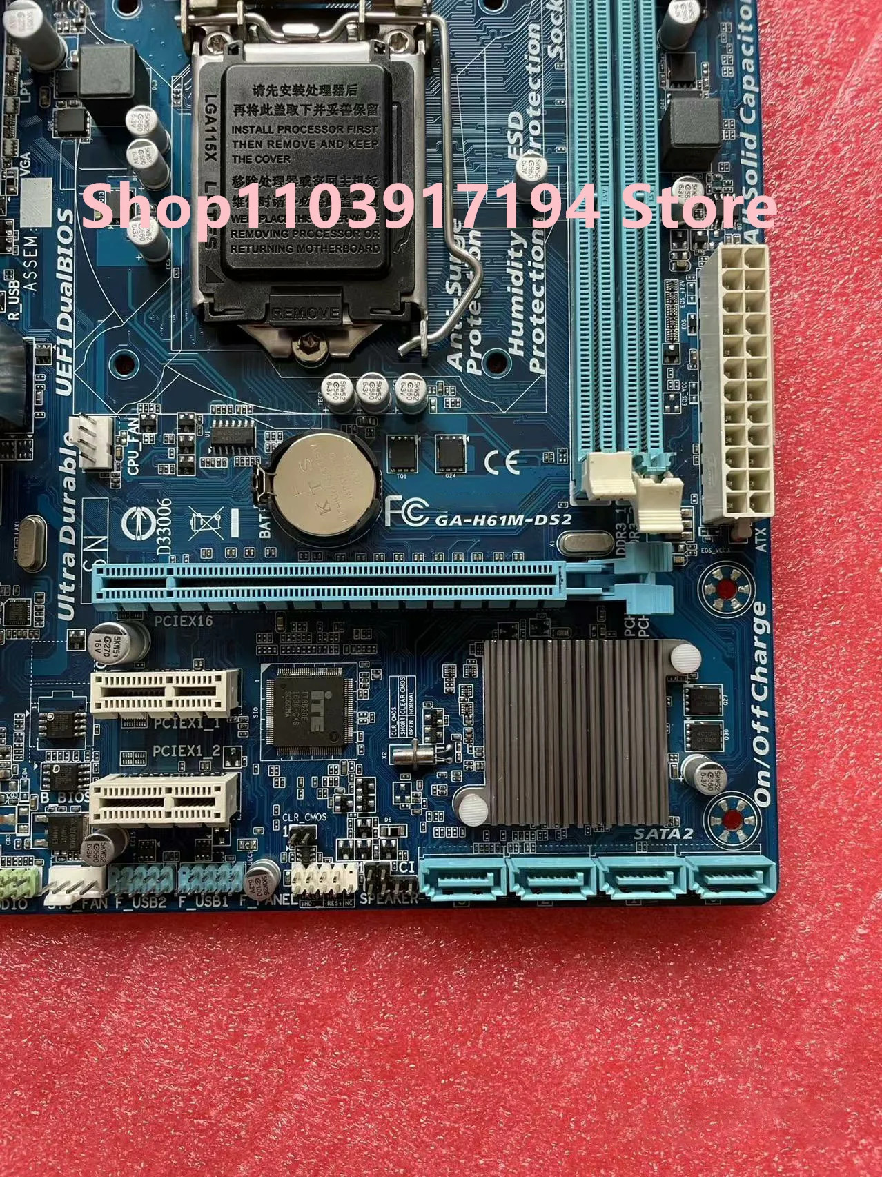 기가 바이트호환 H61M-DS2 1155 핀 세트 디스플레이 DDR3 인쇄 인터페이스 PCI 4XSATA2 마더보드