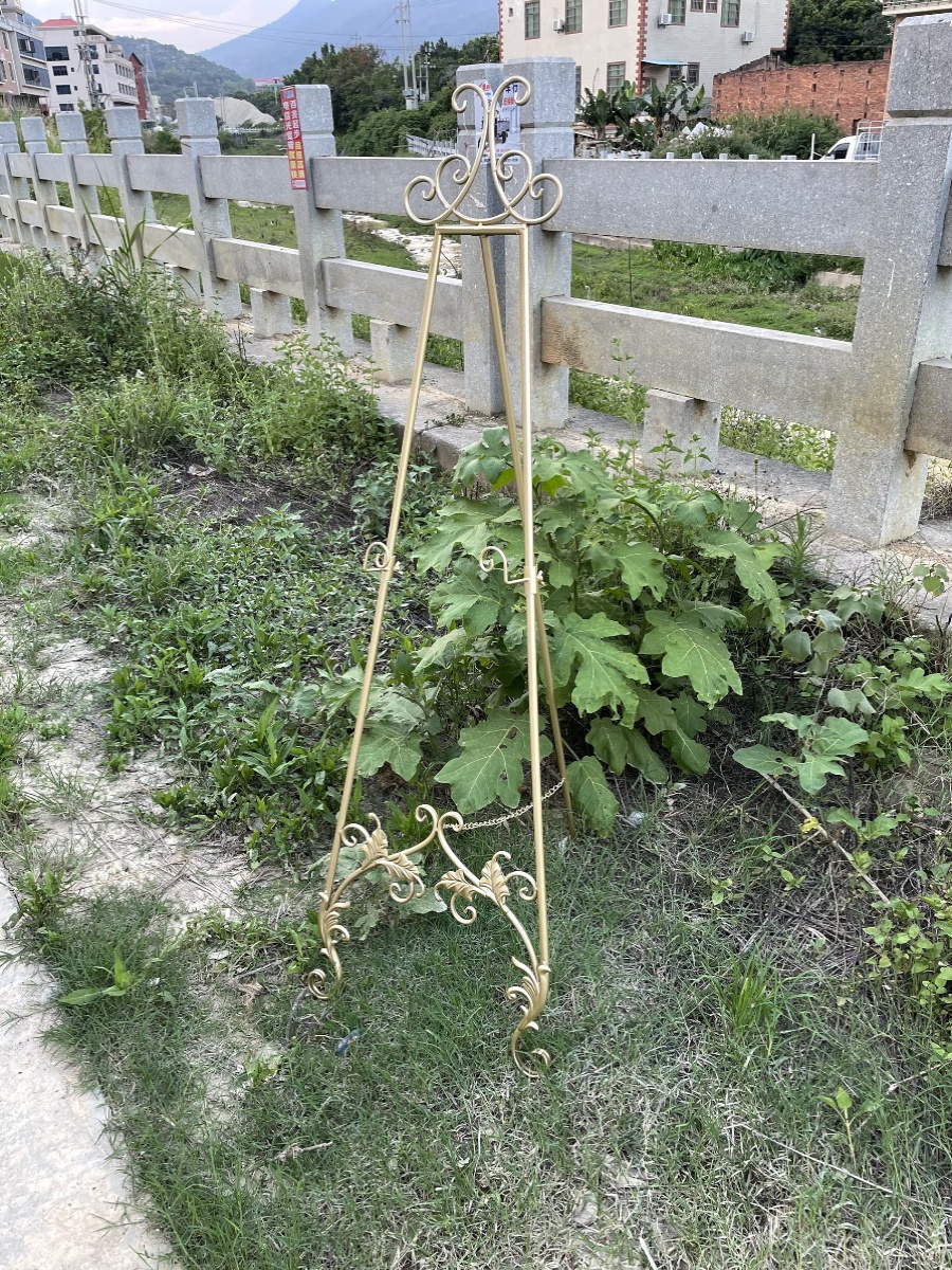 사진거치대 이젤 전시스탠드 액자디스플레이 웨딩 야외배너 빈티지스타일 사진전시 - 상세 이미지 3