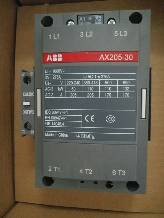 오리지널 ABB AC 접촉기 AX205-30-11-80 x 220-230V 신