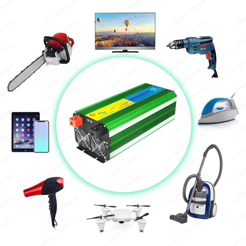 순수 사인파 인버터 전압 변압기 전력 변환기 태양광 12V 24V AC 110V 8000W