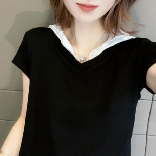 라틴댄스복 댄스스포츠 줌바 방송 반팔 티셔츠 여성 사교 라인 댄스상의 - 상세 이미지 2