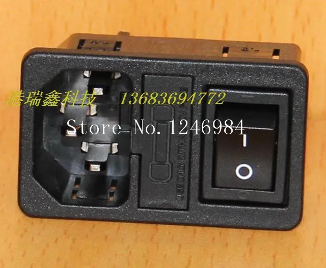 RLEIL AC 전원 콘센트 블랙 트리플 스위치 보험 1.0mm 1.5mm 2.0mm 잭 RL10-1F 레드 그린 블루 옐로우 -- 50p