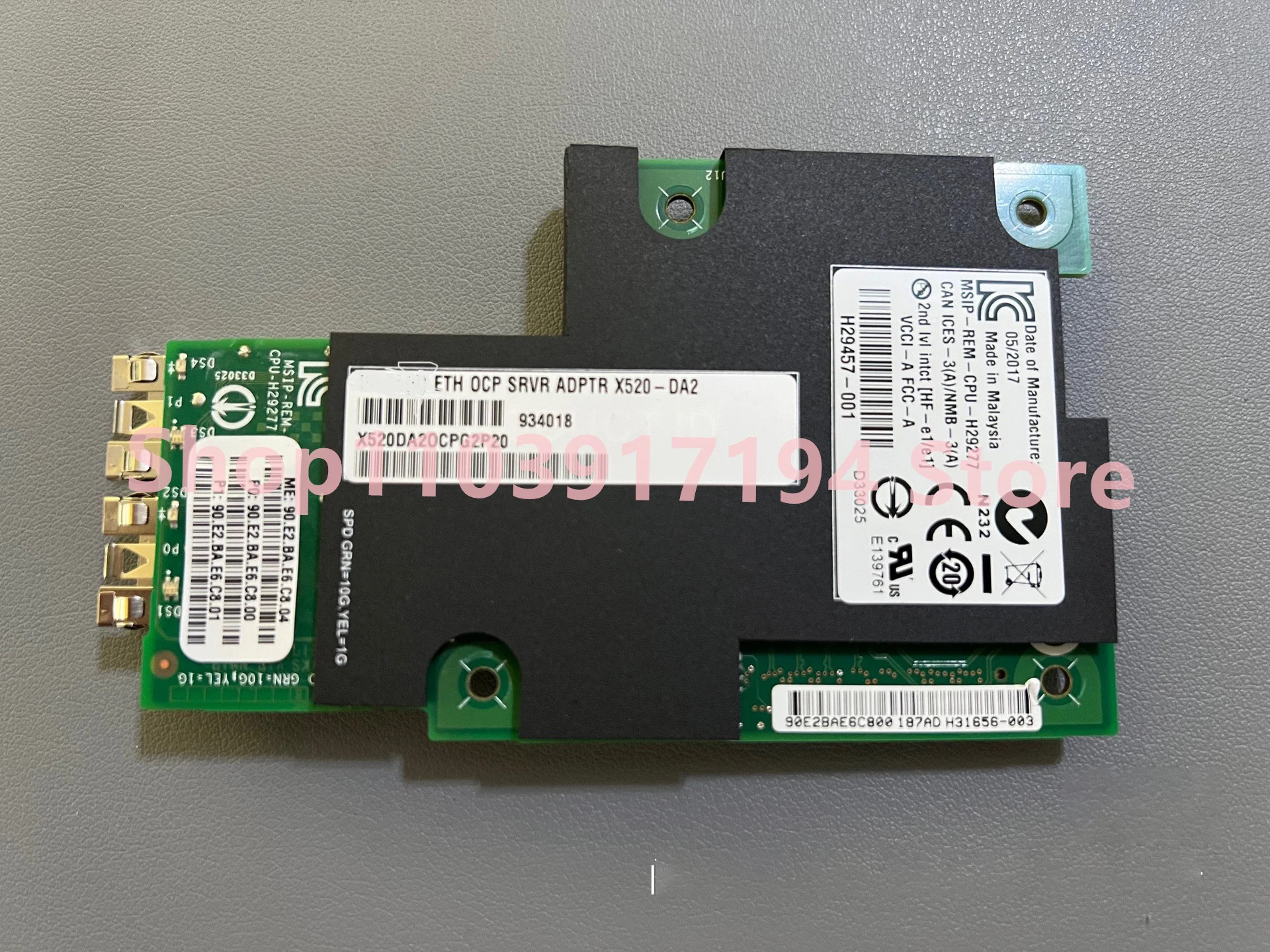 intel호환 Eth Ocp Srvr Adptr X520-DA2 X520DA2OCPG2P20기가비트 듀얼 포트 네트워크 카드 82599 OCP X520