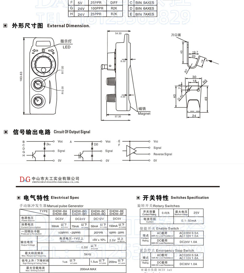 전핸드휠 CNC 공작 기계 EHDW-BA4S/BA5S/BD5S/BE4S/BE6L/BG4S-IM