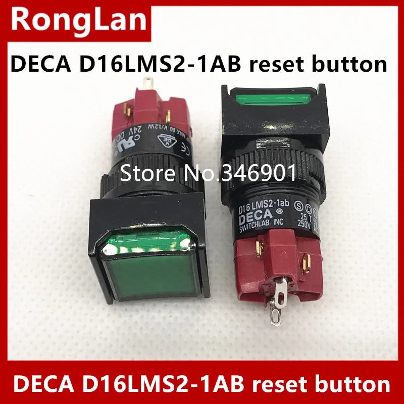 SA 대만 프로 그레시브 얼스 D16LMS2-1AB D16LAS2-1AB G R B W Y 재설정 잠금 버튼 스위치 단일 터치 DECA-10pcs