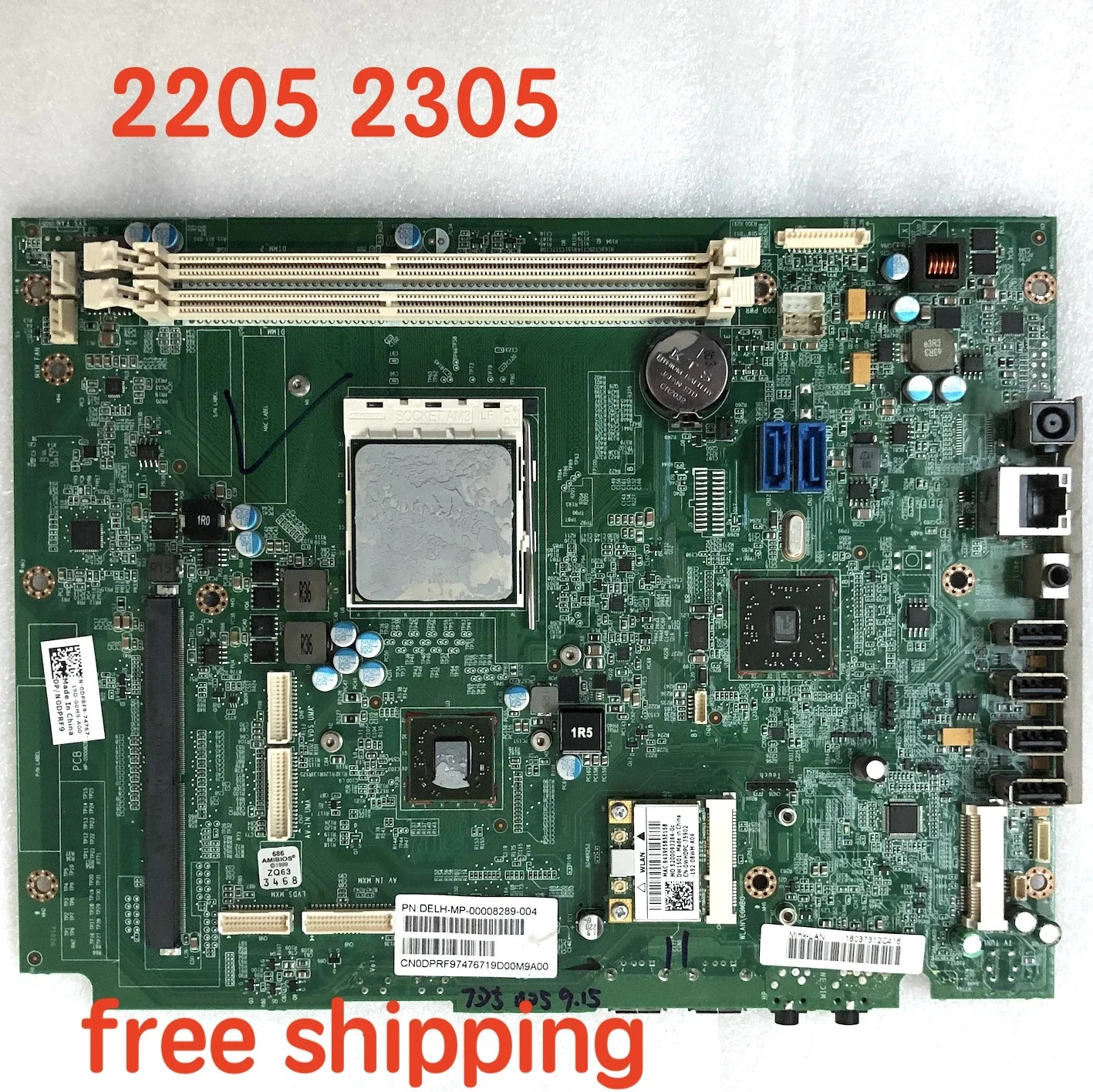 DELL 2205 2305 마더보드 DPRF9 0DPRF9 MP- 00008289 -004 메인보드 완전 작동 리퍼