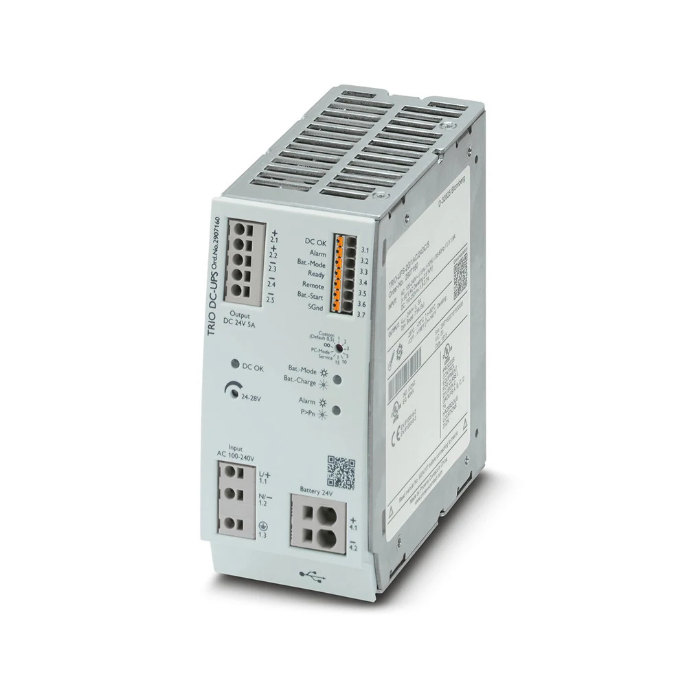 Phoenix 무정전 전원공급장치새 TRIO-UPS-2G/1AC/24DC/5 TRIO DC-UPS 24VDC/5A 2907160