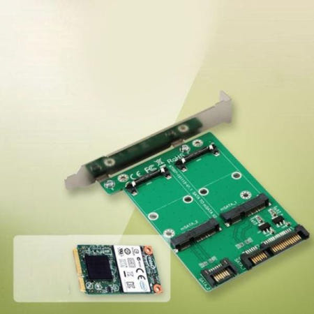 sata케이블 SATA 컨버터 mSATA to 2포트 PC브라켓 50mm