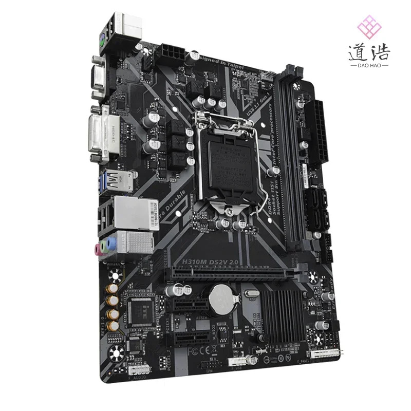 H310M DS2V 2.0 마더보드 32GB VGA DVI 4xSATA3.0 LGA 1151 DDR4 마이크로 H310 메인보드 완전 작동 리퍼