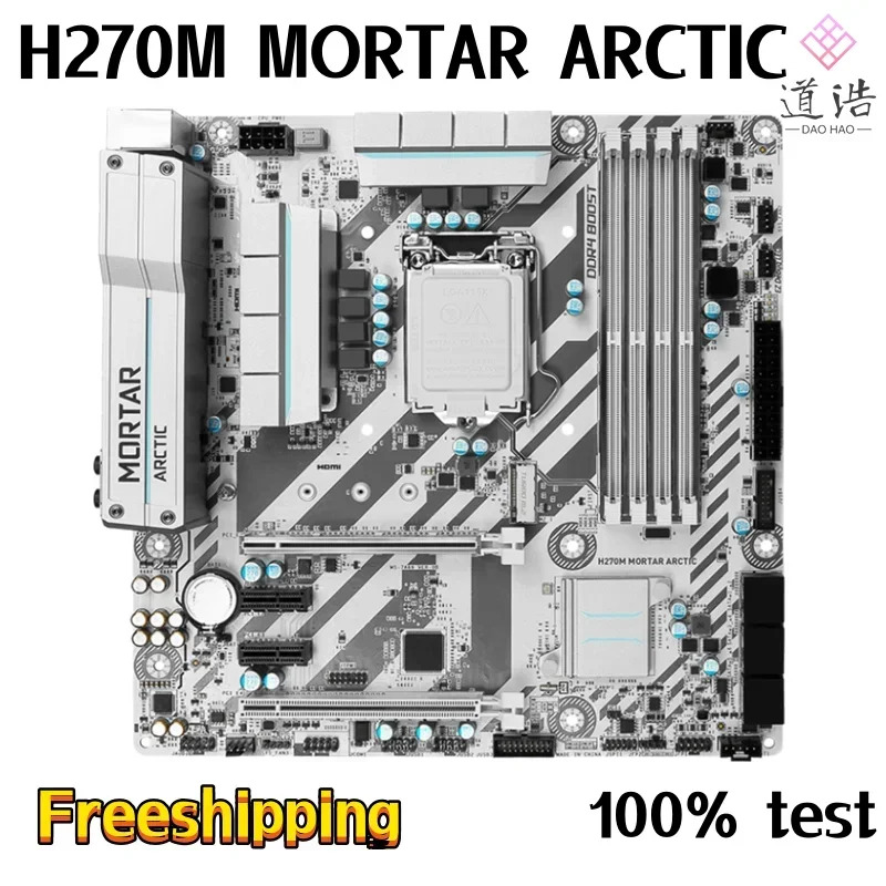 H270M MORTAR ARCTIC 마더보드64GB M.2 HDMI LGA 1151 DDR4 마이크로 H270 메인보드 완전 작동 리퍼