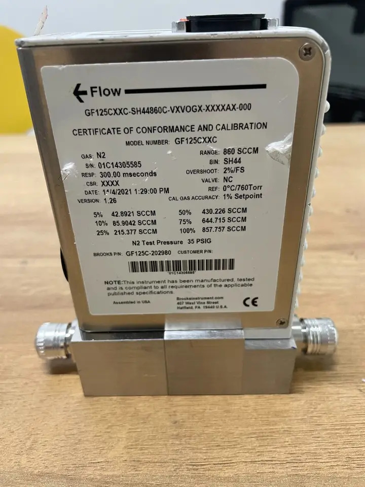 질량 유량 컨트롤러 GF125CXXC GF125C-202980 N2860S
