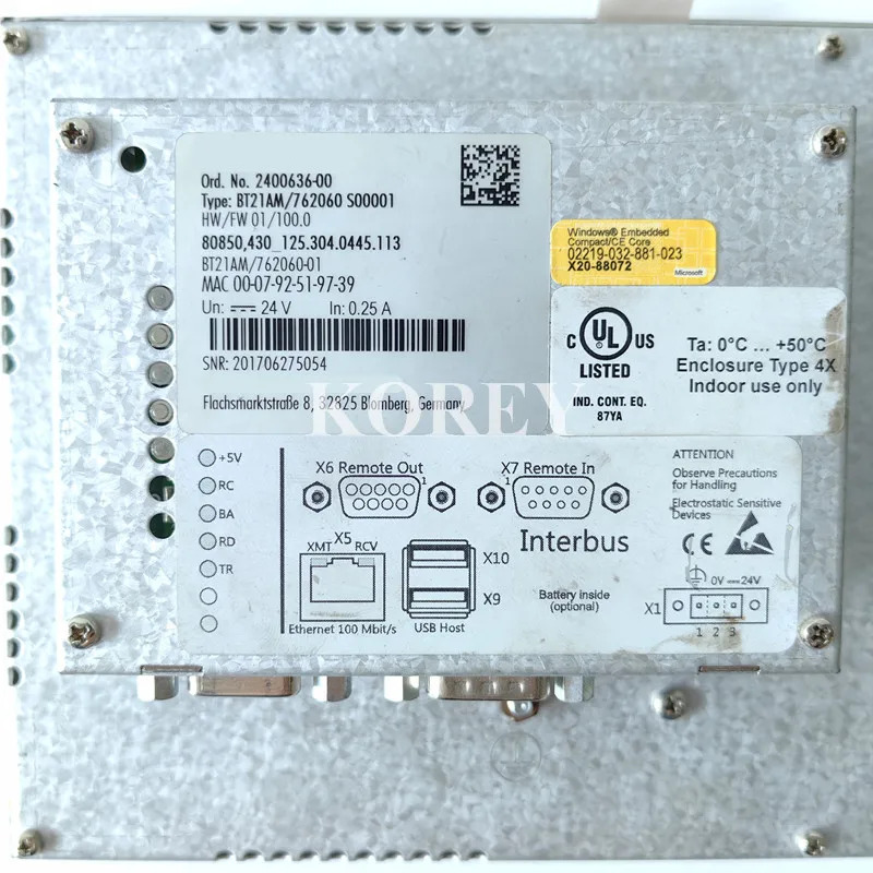터치 스크린 HMI AM/762060S00001 2400636-00 해주세요