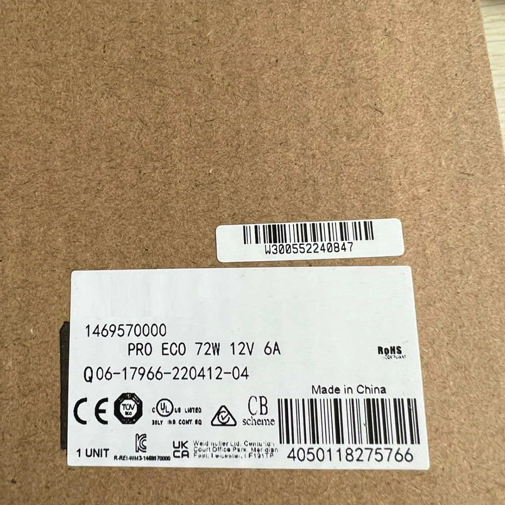 Weidmuller 고속 DIN 레일 스위칭 전원공급장치 PRO ECO 72W 12V 6A 1469570000 신