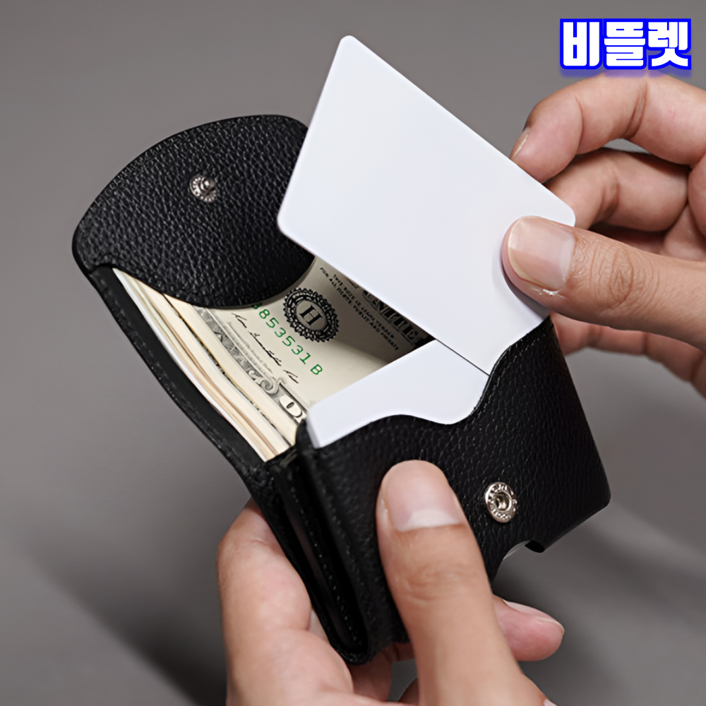 비뜰렛 일본동전지갑 여행용 천연 소가죽 미니 엔화 카드 수납 - 상세 이미지 3