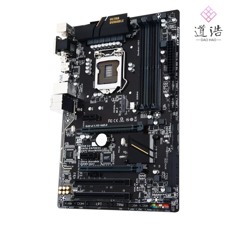 GA-Z170-HD3 마더보드64GB HDMI M.2 SATA 3.0 LGA 1151 DDR4 Z170 메인보드 완전 작동 리퍼