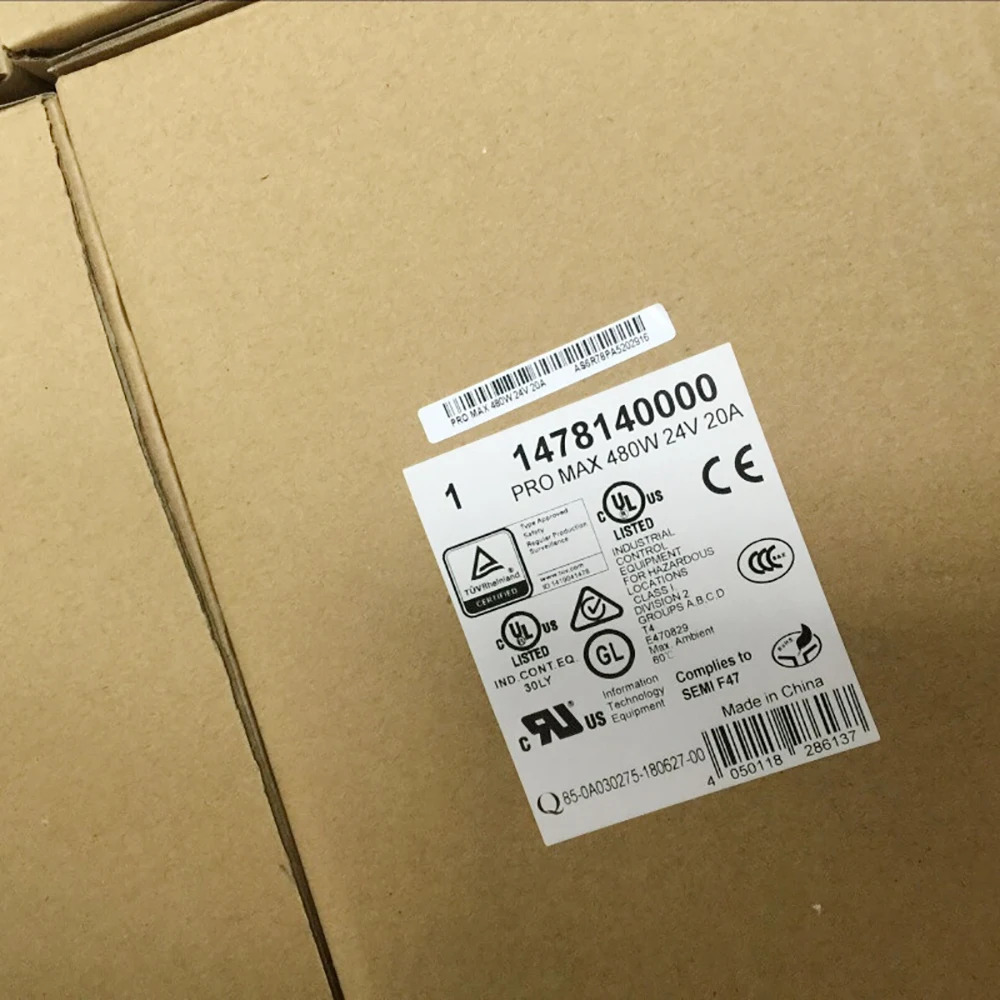 프로 맥스 480W 48V 10A 1478250000 Weidmuller 스위칭 전원공급장치용