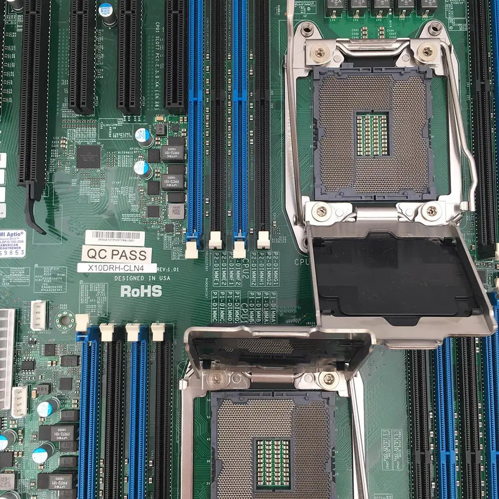 Supermicro 서버 마더보드 E5-2600 v4/v3 군 쿼드 1GbE LAN SAS312Gbps LGA2011 DDR4 X10DRH-CLN4용