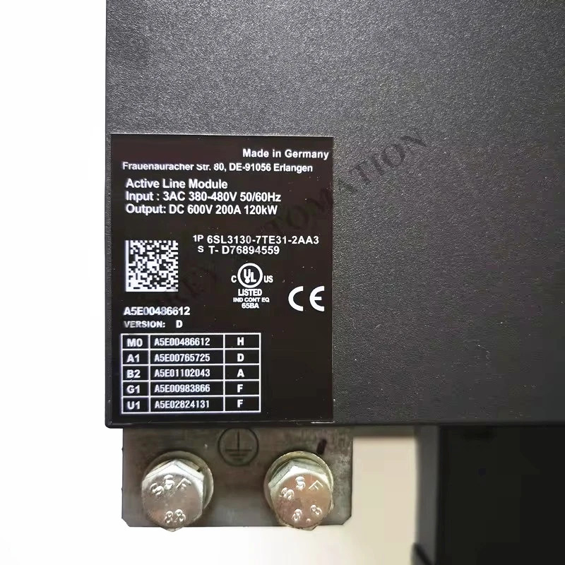 S120 시리즈 120KW 전원 모듈 6SL3130-7TE31-2AA3
