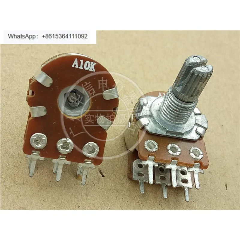 10Pcs 16 듀얼 전위차계 A10K 핸들 길이 15MM 꽃 R201T X400