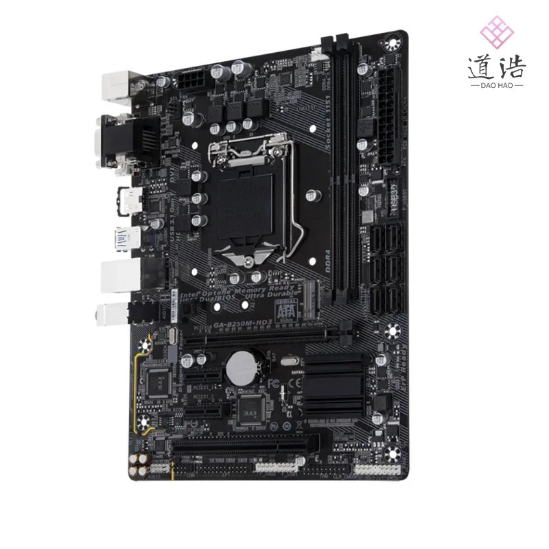 GA-B250M-HD3 마더보드32GB HDMI M.2 SATA3.0 LGA 1151 DDR4 마이크로 B250 메인보드 완전 작동 리퍼