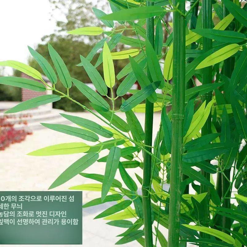 인조 대나무파티션 대형 칸막이 가리개 대나무가림막 공간분리 가벽 카페 병풍 조화 - 상세 이미지 4