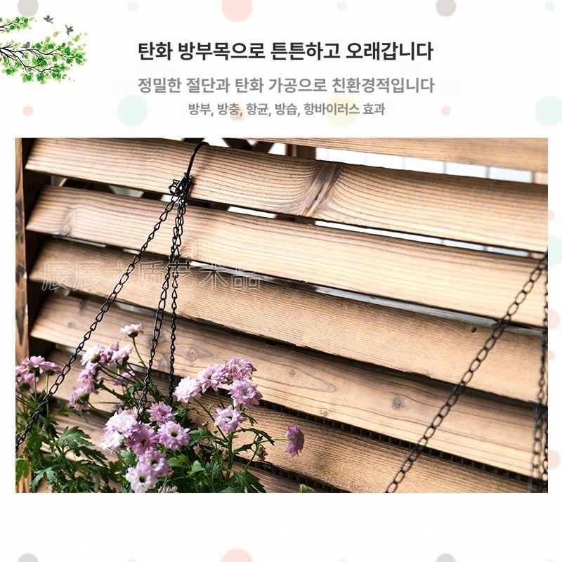 원목 파티션 가림막 바퀴달린 펜스 현관 창고 칸막이 옥외용 공간분리 목재가리개 - 상세 이미지 3