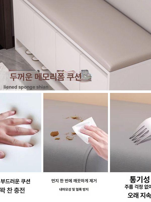 현관 벤치수납장 원목 신발 벤치형 벤치수납의자 정리함 수납소파 수납벤치 서랍 - 상세 이미지 2