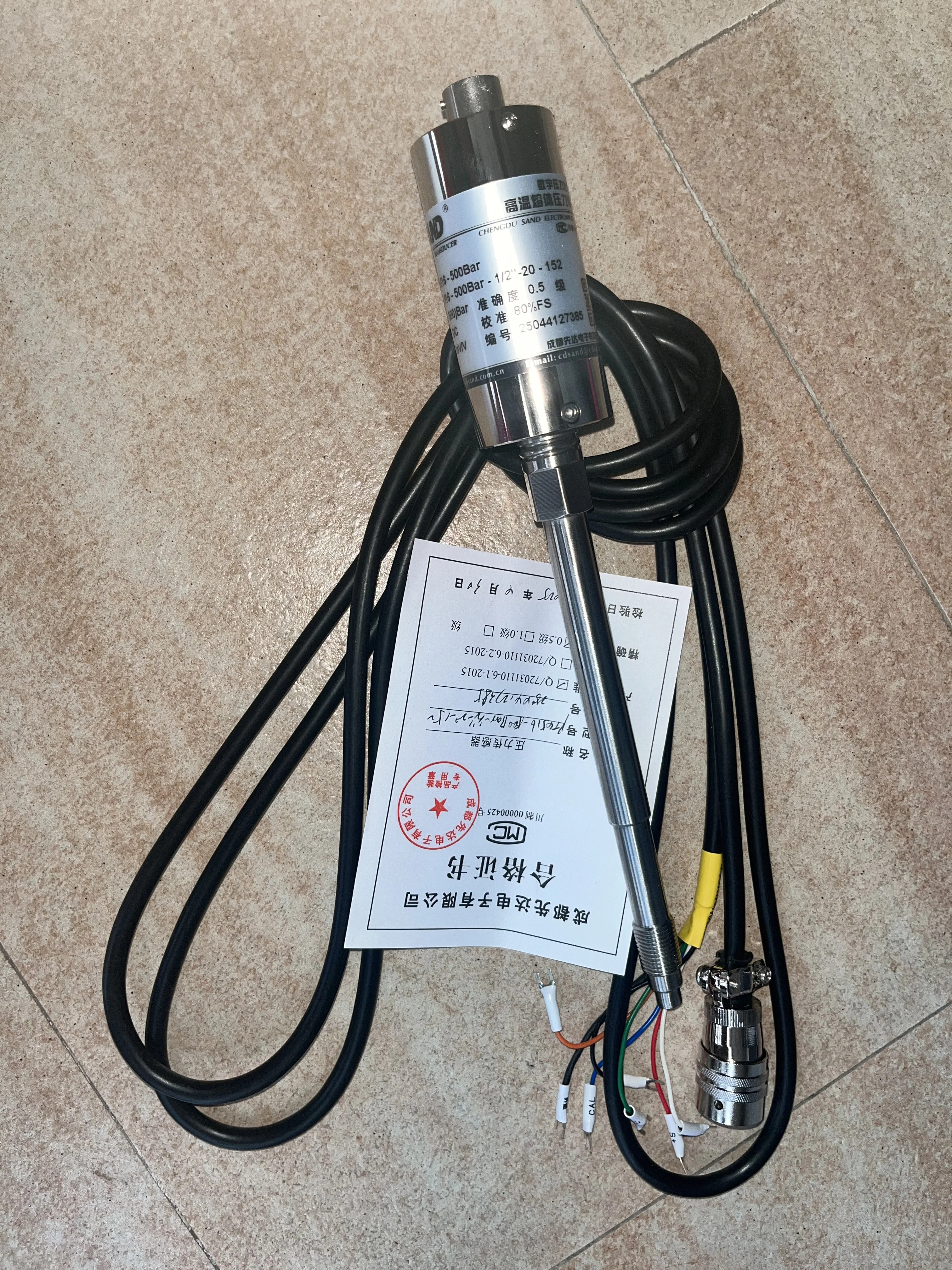 고온 용융 압력센서 Sand PT4516-500-1/2-20-150 3.3v/v