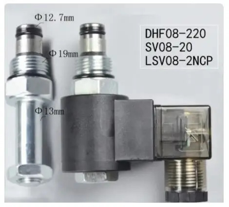 카트리지 솔레노이드 밸브 DHF08-220 SV08-20 LSV08-2NCP DC24V DC12V AC220V AC110V