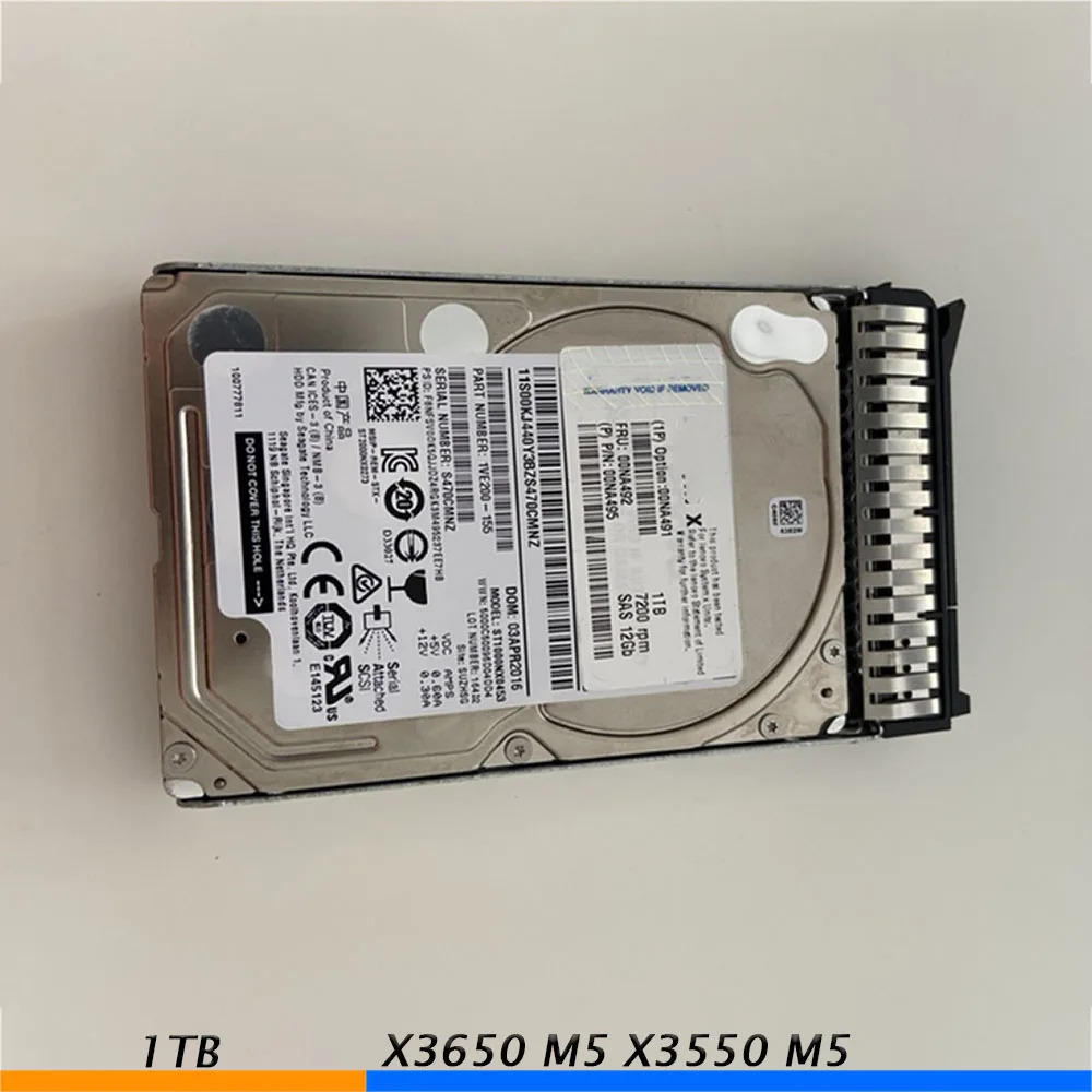 X3650 M5 X3550 1T 7.2K 2.5 SAS 12Gb 00NA492 서버 하드 1TB
