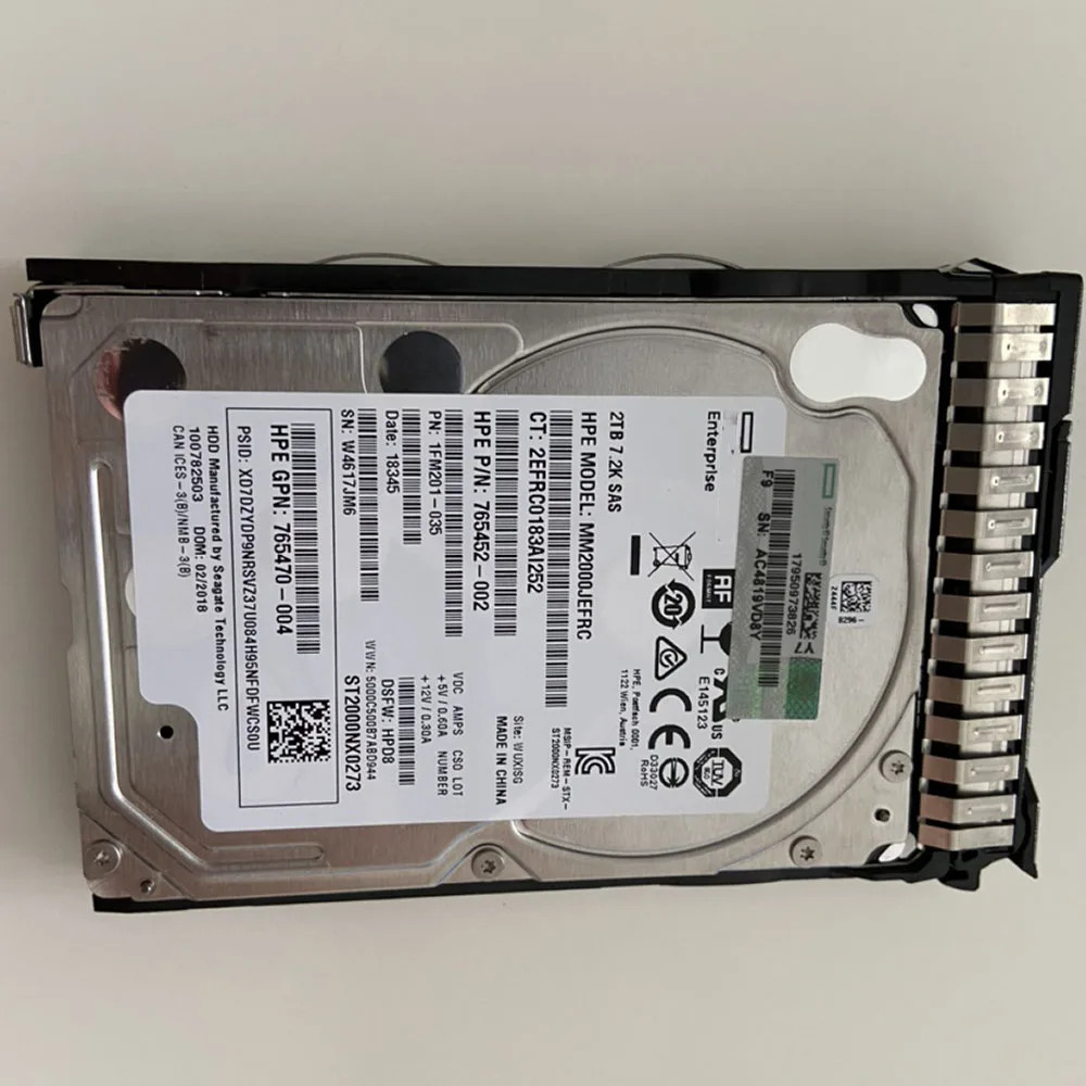 hp호환2TB 765466 -B21 765873 -001 765470 -004 2T SAS 7.2K 12G 2.5 G8 G9 G10 서버 하드