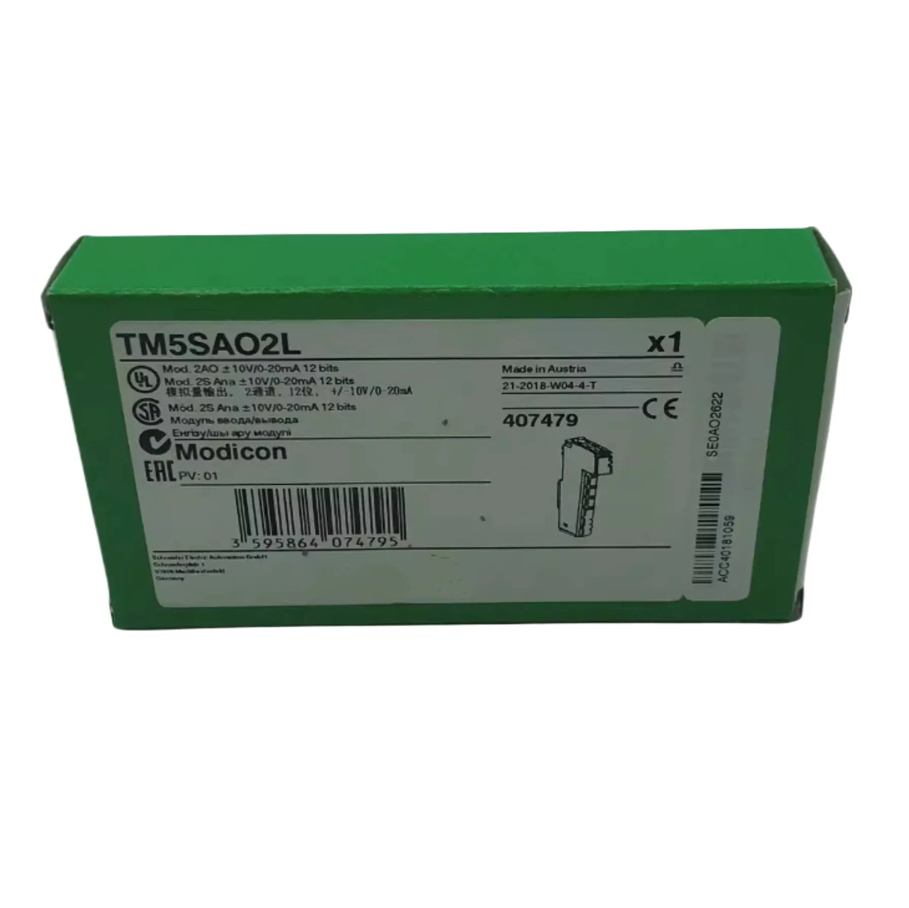오리지널 TM5SAO2L 아날로그 출력 2방향 12.