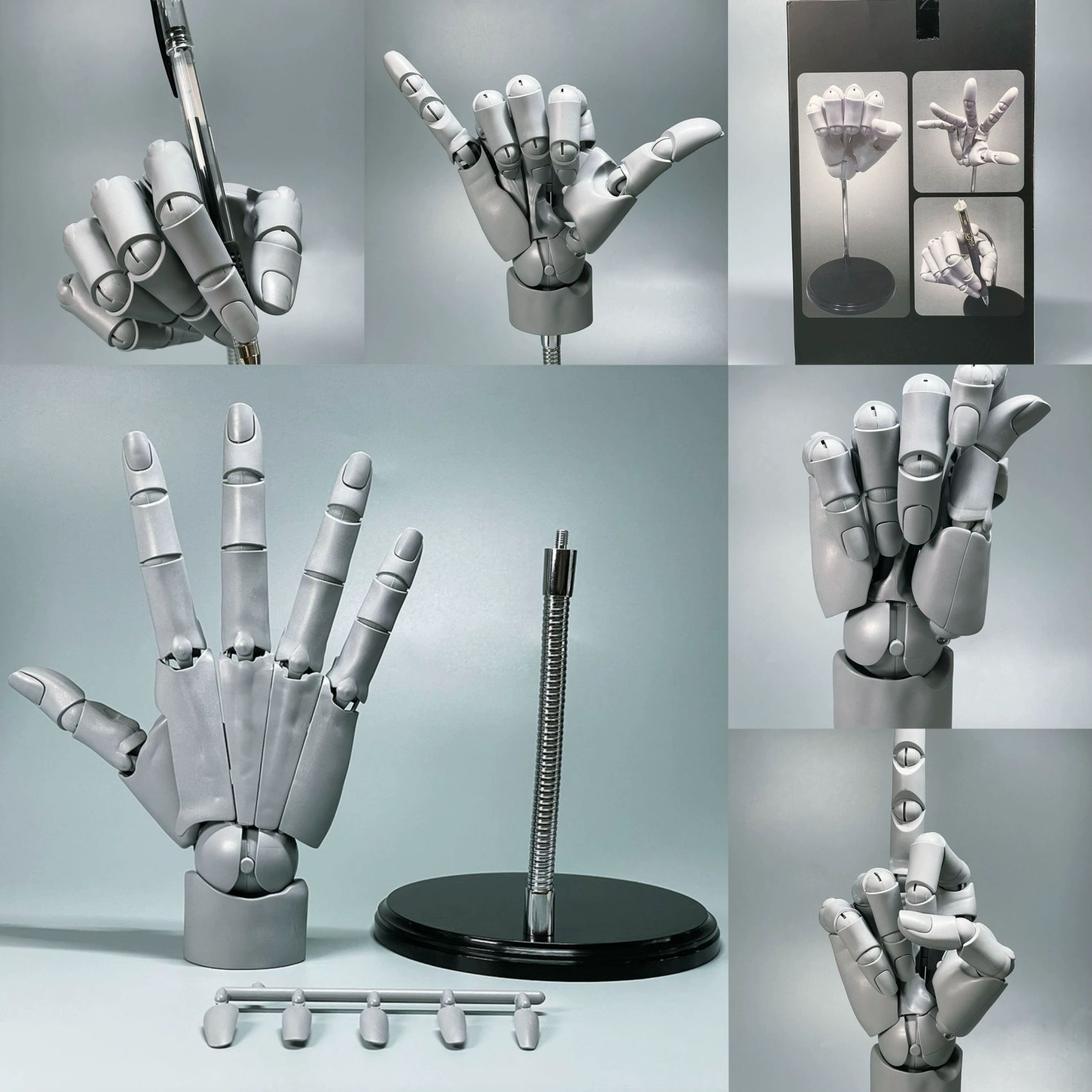 목재 드로잉 손 마네킹 관절 디스플레이 모형 촬영용 오른손 예술 소품 수채화 스케치 연습 - 상세 이미지 5
