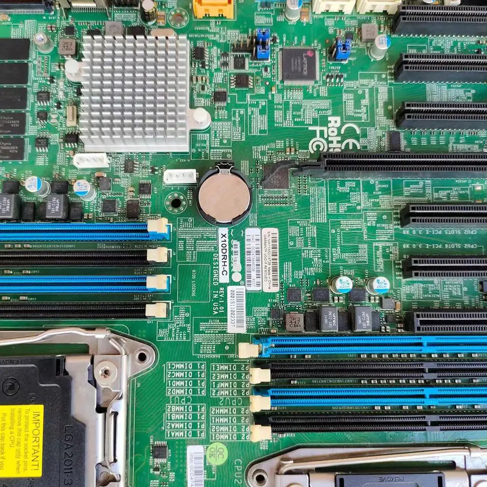 서버 마더보드 E5-2600 v4/v3 군 듀얼 포트 GbE LAN SAS312Gbps IPMI 2.0 LGA2011 DDR4 X10DRH-C