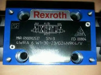 Rexroth MNR 비례 방향 밸브 유압 솔레노이드 R900902537 4WRA 6 W1-30-23 G24N9K4 V 4WRA6W1-30-23