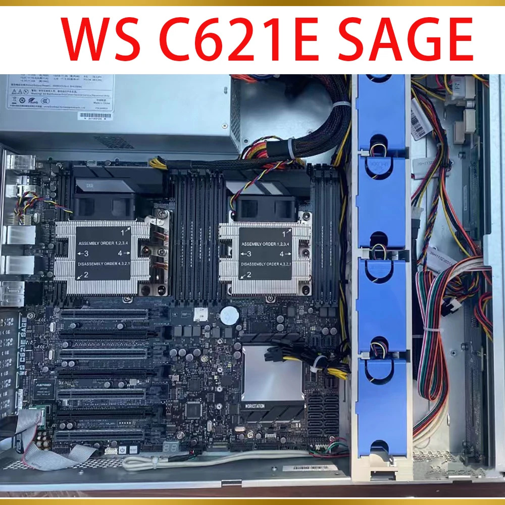 Xeon 확장 가능프로세서 군 마더보드 LGA3647 지지대 1 세대 2 4방향 SLI/CrossFireX Tech WS C621E SAGE
