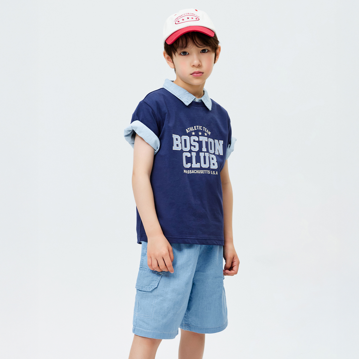 네이버 스파오키즈 데님 반팔 상하세트 SPSMG25KU1