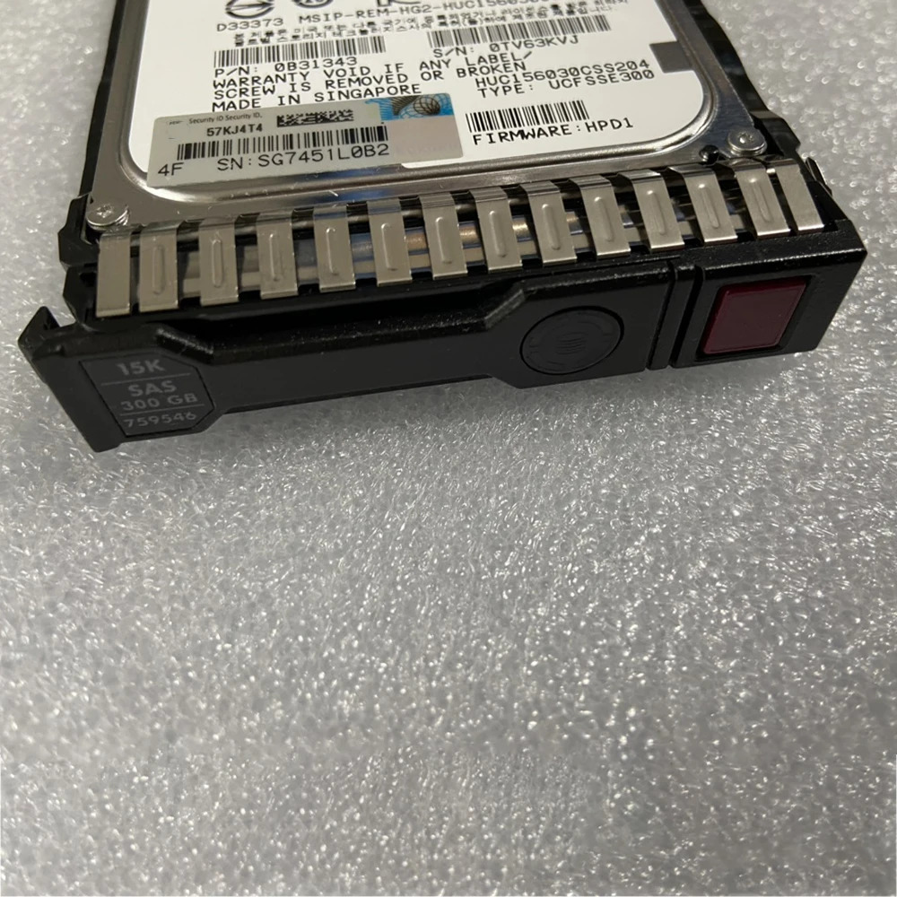 hp호환경우 300GB 759208 -B21 300G SAS 15K 12G 2.5 759546 -001 서버 하드