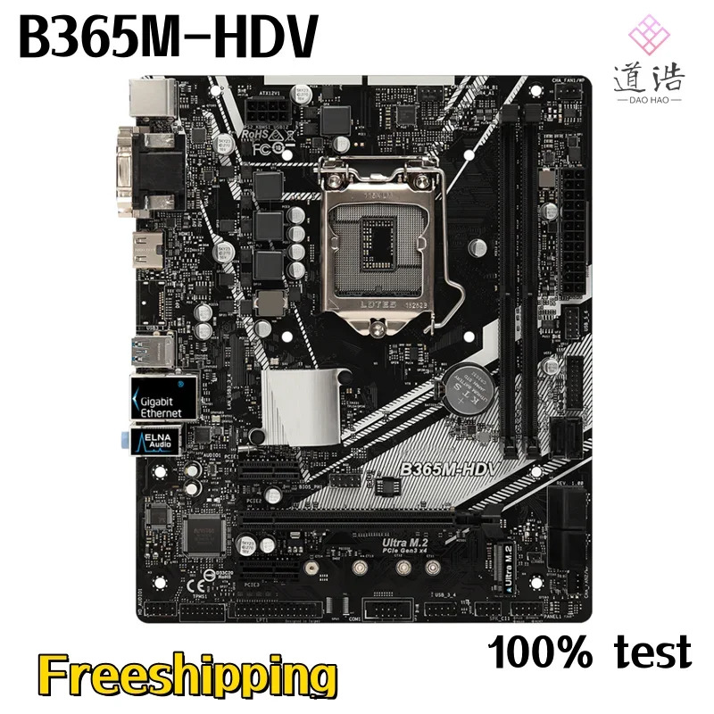 ASRock호환 B365M-HDV 마더보드리퍼 완료 메인보드 32GB HDMI PCI-E3.0 M.2 LGA 1151 DDR4 마이크로 B365
