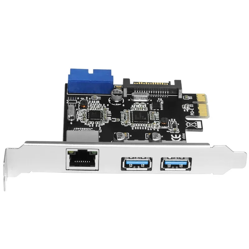 PCIE 2개USB3.0 기가비트 네트워크 인터페이스 카드 19PIN USB3.0 전면 패널 19핀 확장