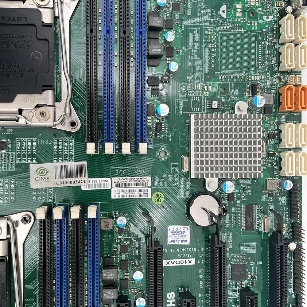 Supermicro 10XSATA 3 LGA 2011 C612 E- DDR4-2400MHz 양방향 워크스테이션 마더보드 X10DAX용