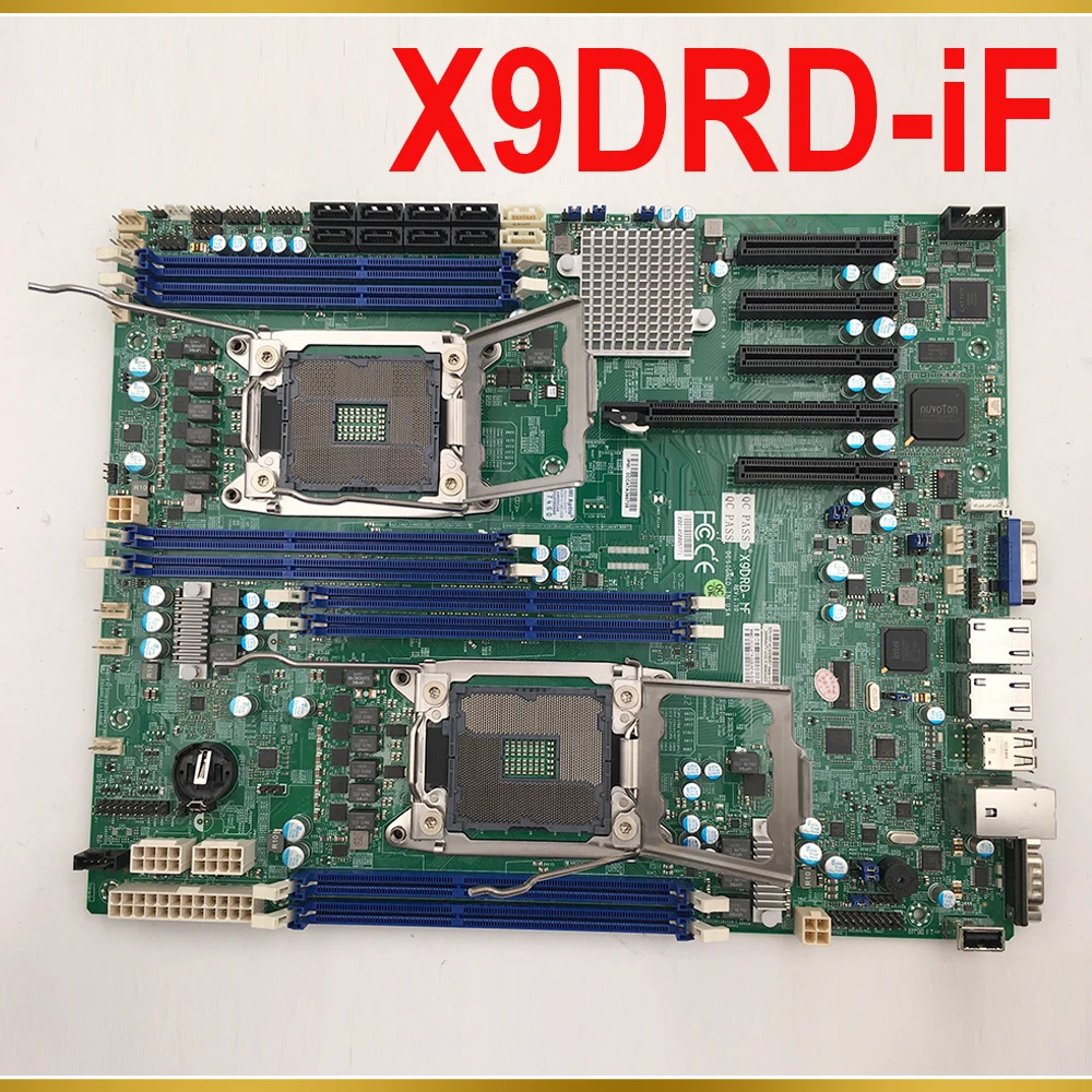 Supermicro 서버 마더보드 LGA2011 E5-2600 군 C602 ECC DDR3 PCI-E3.0 SATA3 SAS2 IPMI2.0 듀얼 포트 GbE LAN X9DRD-