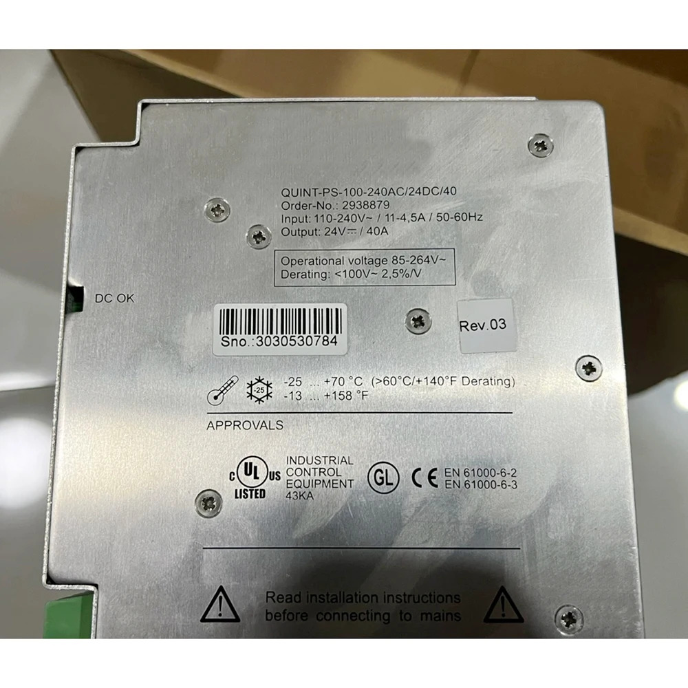 Phoenix QUINT-PS-100-240AC/24DC/40 QUINT POWER 접촉 전원공급장치2938879