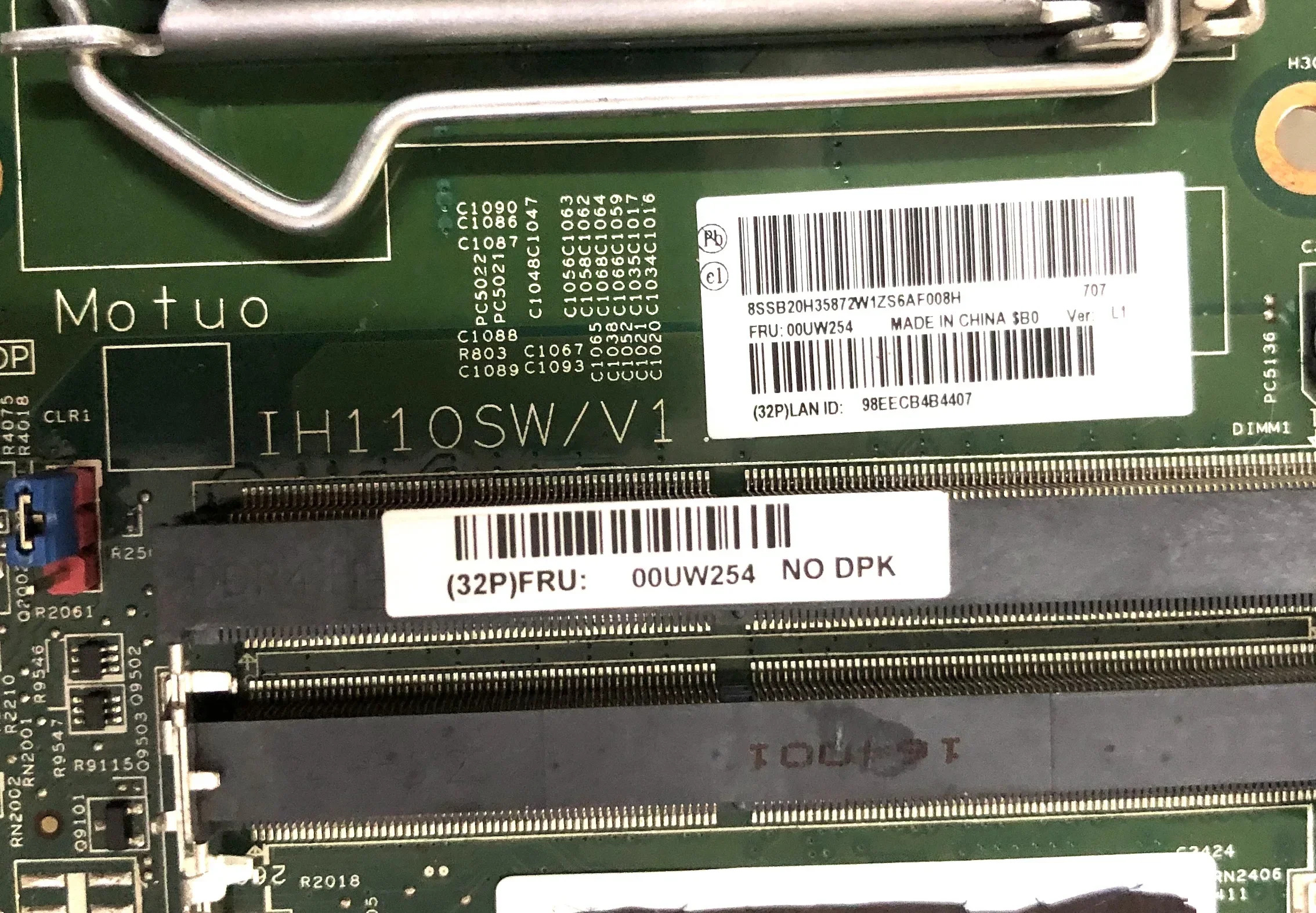 Lenovo호환 M800Z 마더보드 IH110SW V1.0 메인보드완전 작동 리퍼