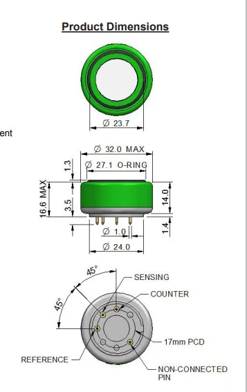 7STF 이산화황SO2 센서 부품 AD704-404