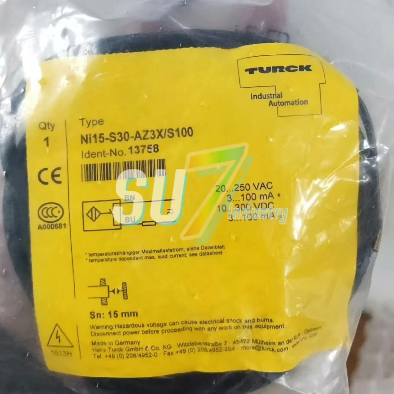 NI15-S30-AZ3X-S100 스위치 센서