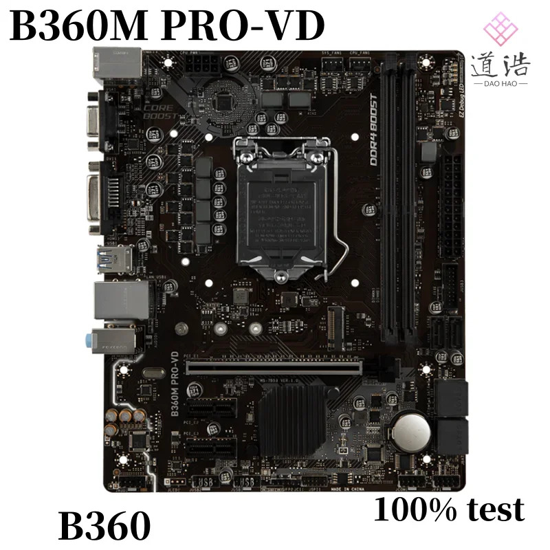 B360 마더보드 B360M PRO-VD 32GB LGA 1151 DDR4 M.2 마이크로 완전 작동 리퍼