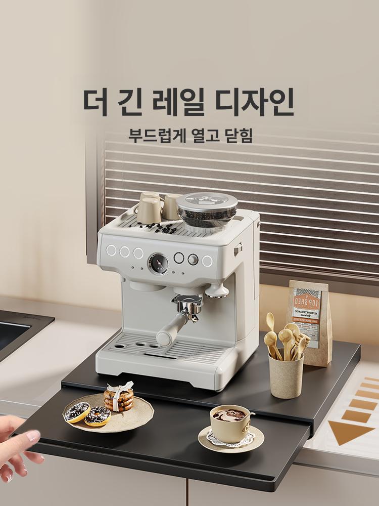 슬라이딩 선반 인테리어 거실 서랍장 디자인 다용도 커피 사이드테이블 사이드보드 - 상세 이미지 4