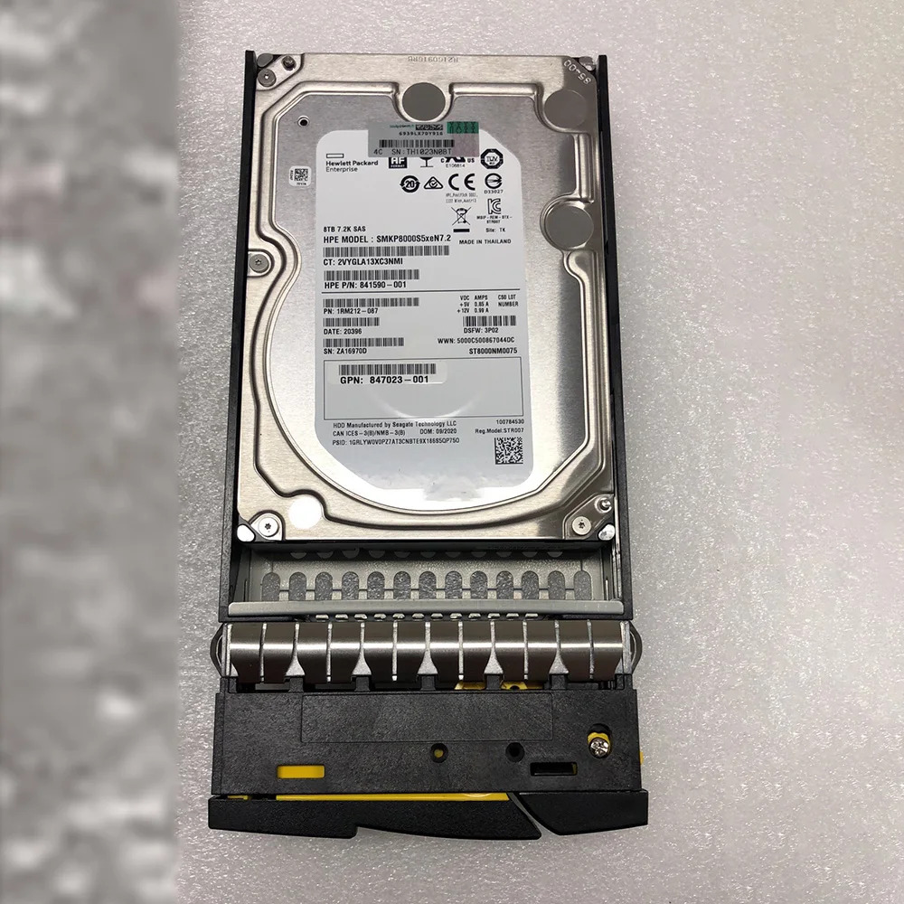 hp호환 3PAR80008TB 846590 -001 841590 P9B44A 8T SAS 12GB 7.2K 3.5인치 서버 하드
