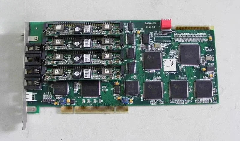 Dongjin D081A-PCI REV 2.3 2.5 DONJIN-DN081A 음성 카드4개 모듈 포함